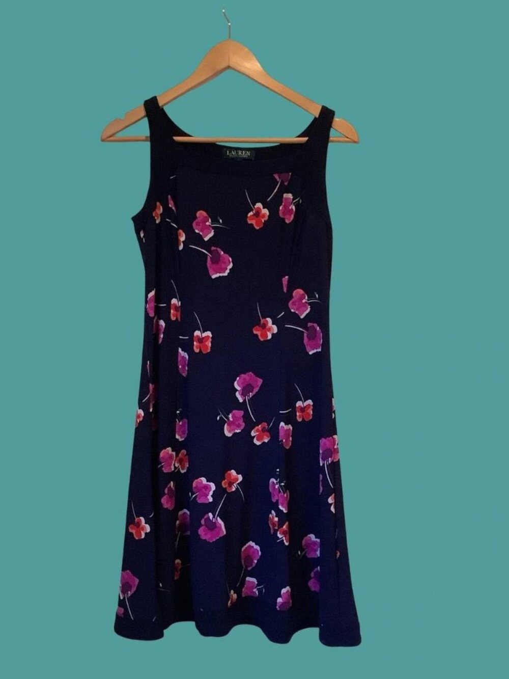 Dress Navy Floral Knee